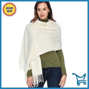 Extra Large Thick Wool Pashmina Shawl Wrap Winter Warm Scarf Blanket